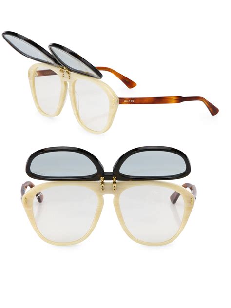 mens gucci flip up glasses